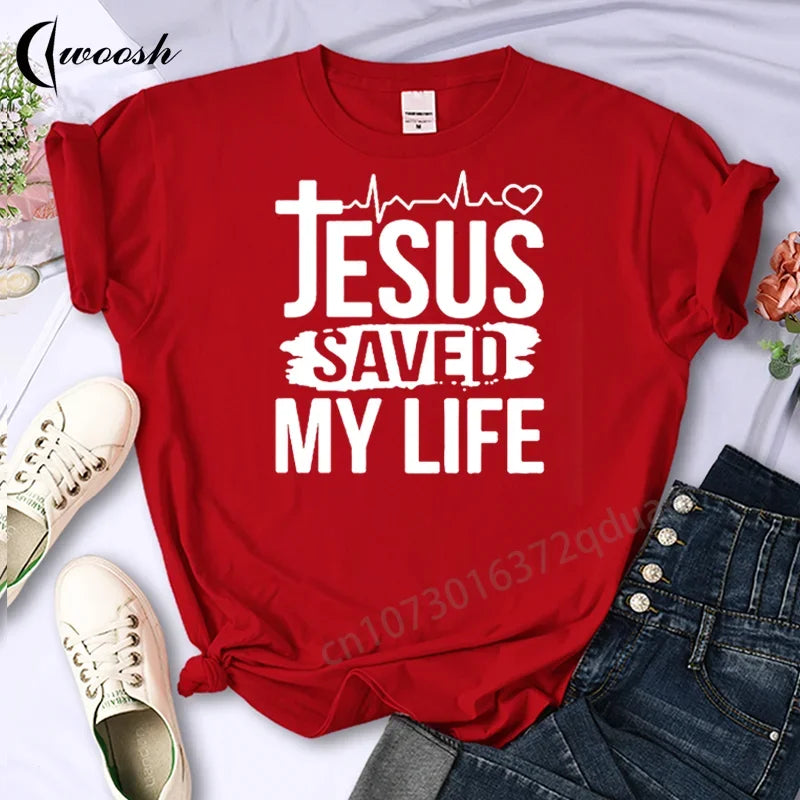 Faith Tshirt Jesus Tees Tops Christian Shirt Women Fashion Tshirt  Oversized Unisex Summer T Shirt O-Neck Short Sleeves Clothing