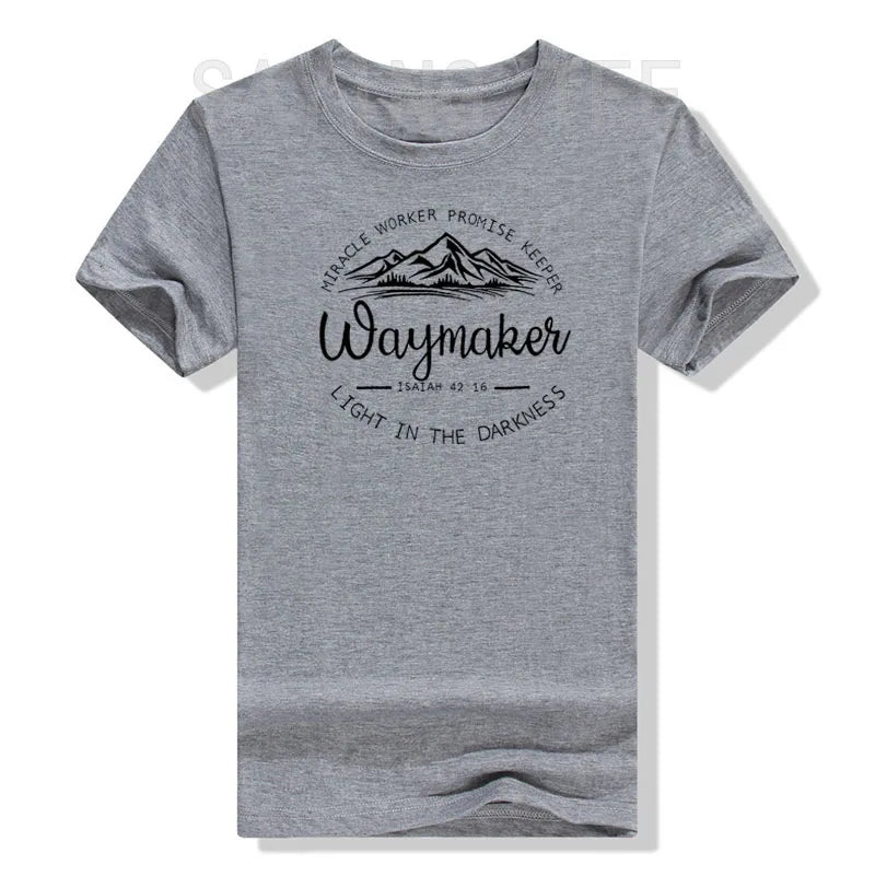 Christian Shirts for Women Waymaker Miracle Worker Promise Keeper T-Shirt Christian Gift Tee Faith God Fashion Graphic Outfits